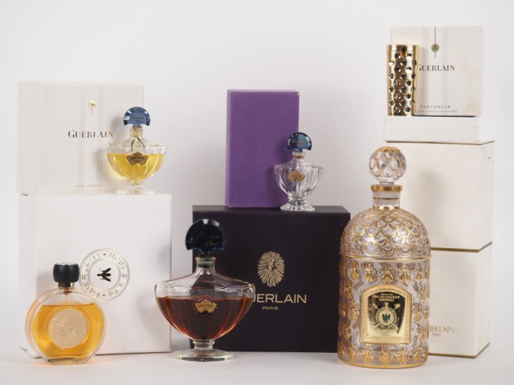 Ensemble de flacons de parfums Guerlain comprenant :  - Parfum Terraco