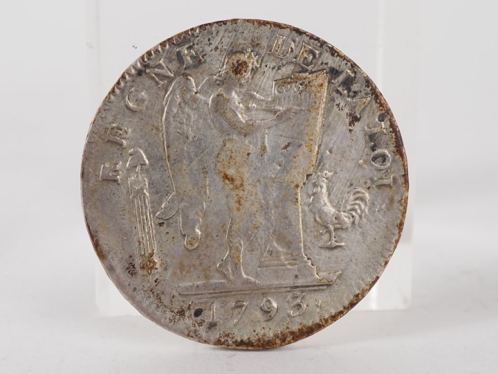 Ecu de 6 livres 1793 W (Lille), type convention ou république François