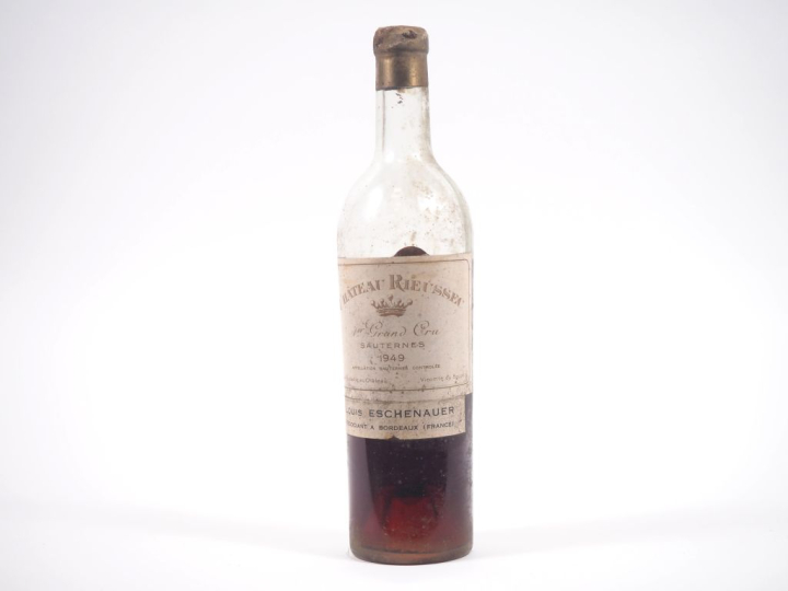 1 BOUTEILLE CHÂTEAU RIEUSSEC 1er CC SAUTERNES - 1949 - VIDANGE/BOUCHON