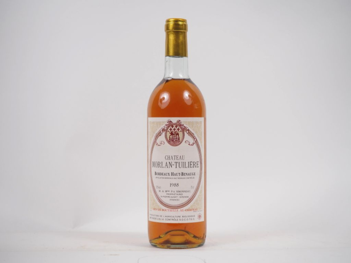 1 BOUTEILLE CHÂTEAU MORLAN TUILIÈRE BORDEAUX HAUT BENAUGE - 1988 - BG 