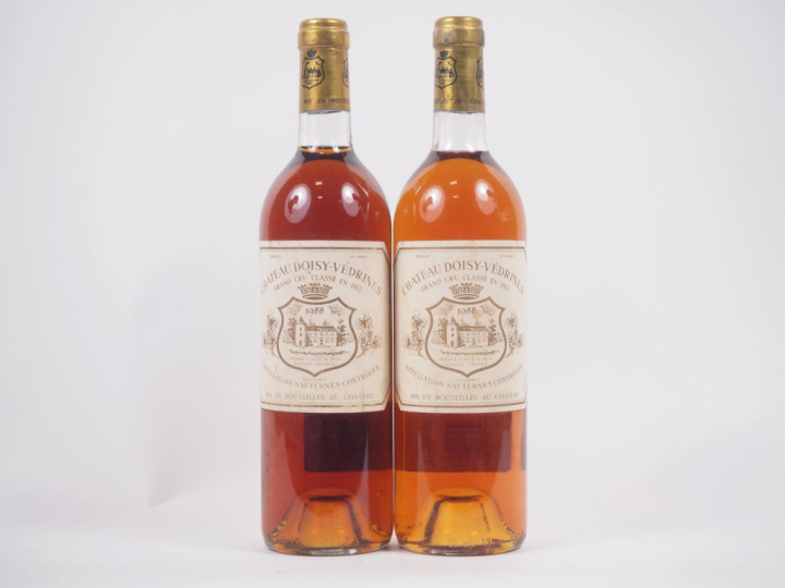 2 BOUTEILLES CHÂTEAU DOISY VÉDRINES CC SAUTERNES - 1988 - 1 BG 