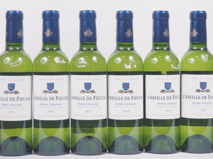 8 BOUTEILLES (37,5 cl) L'ABEILLE DE FIEUZAL GRAVES - 2019 