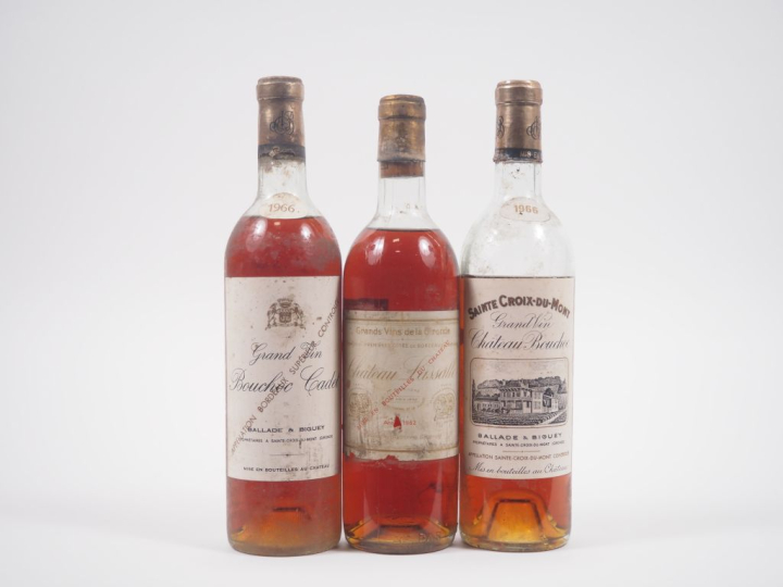 3 BOUTEILLES : 1 CHÂTEAU LASALLE - 1962 - HEP / 1 CHÂTEAU BOUCHOC STE 