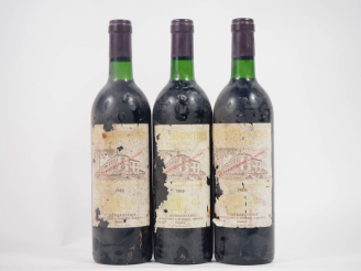 Vente aux enchères 3 BOUTEILLES CLOS MAZEYRES POMEROL - 1988 - EA 