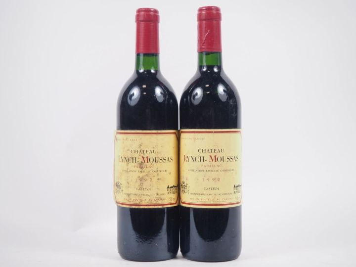 2 BOUTEILLES CHÂTEAU LYNCH MOUSSAS GCC PAUILLAC - 1990 - ET 