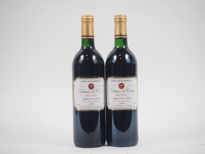 2 BOUTEILLES CHÂTEAU DE CIVRAC CB MÉDOC - 1995