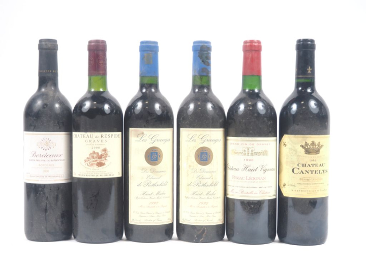 6 BOUTEILLES : 2 LES GRANGES HAUT MÉDOC 1992 / 1 CHÂTEAU HAUT VIGNEAU 