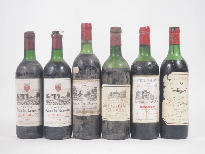 6 BOUTEILLES BORDEAUX DIVERS