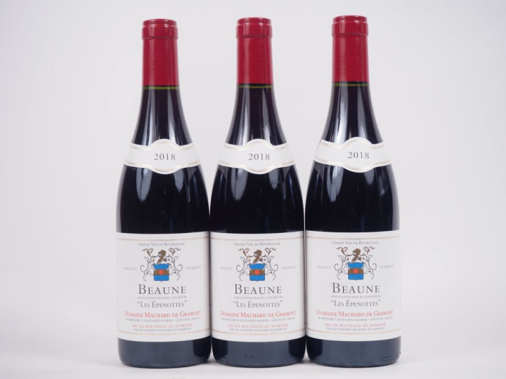 3 BOUTEILLES BEAUNE "LES ÉPENOTTES" DOMAINE MACHARD DE GRAMONT - 2018