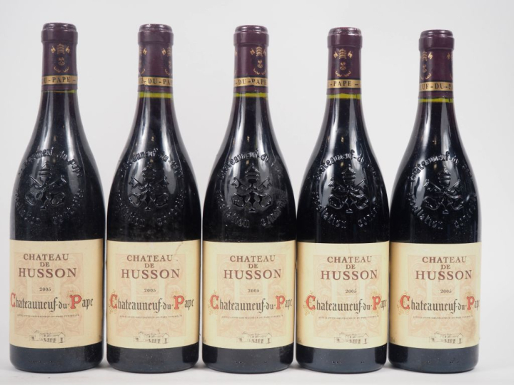 5 BOUTEILLES CHÂTEAU DE CUSSON CHÂTEAUNEUF DU PAPE - 2005