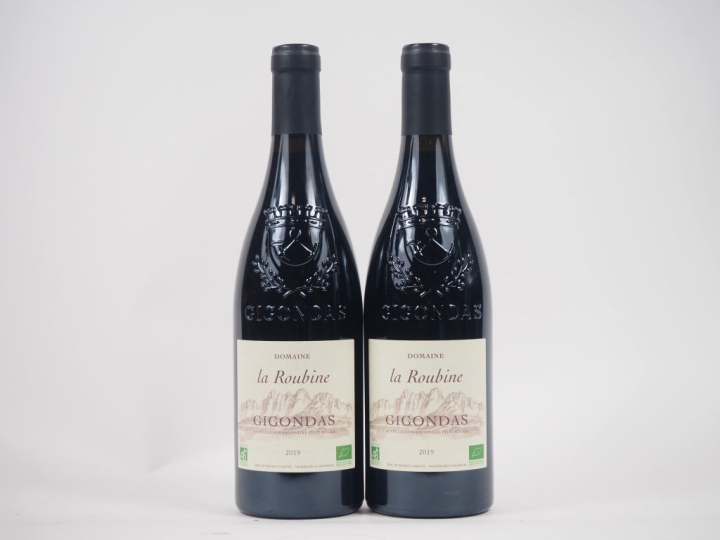2 BOUTEILLES GIGONDAS DOMAINE LA ROUBINE - 2019