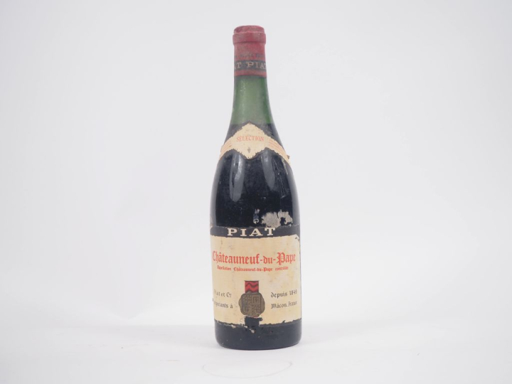 1 VIEILLE BOUTEILLE CHÂTEAUNEUF DU PAPE "SÉLECTION" PIAT - 4,2 CM