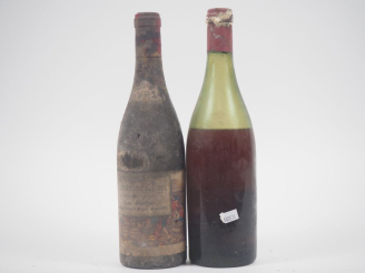 Vente aux enchères 2 VIEILLES BOUTEILLES CHÂTEAUNEUF DU PAPE : 1 LÉON GAUTHIER 'V.R.S.' B