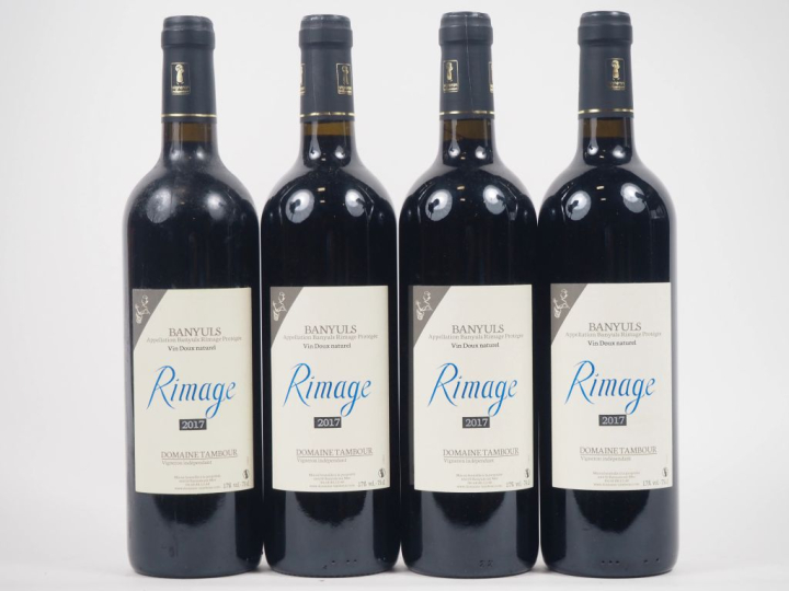4 BOUTEILLES BANYULS RIMAGE DOMAINE TAMBOUR - 2017