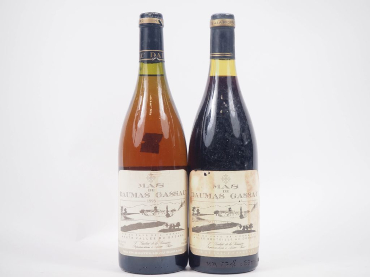 2 BOUTEILLES MAS DE DAUMAS GASSAC : 1 BLANC - 1999 / 1 ROUGE - NM 