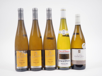 Vente aux enchères 5 BOUTEILLES : 3 ALSACE ANNE DE LAWEISS - 2013 - 1 EA / 1 ALSACE RIESL
