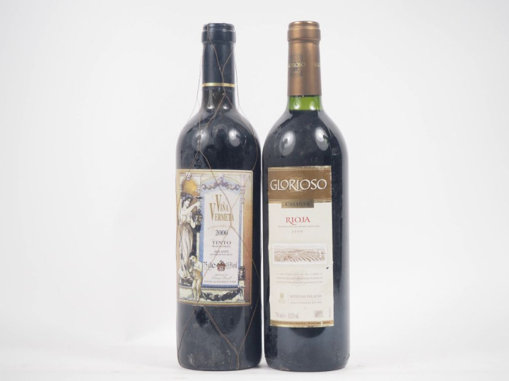 2 BOUTEILLES : 1 RIOJA GLORIOSO CRIANZA - 1999 / 1 VINA VERMETA - 2000