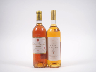 Vente aux enchères 2 BOUTEILLES  : 1 CHÂTEAU LAMOTHE GUINARD SAUTERNES - 2003 / 1 COMTE D
