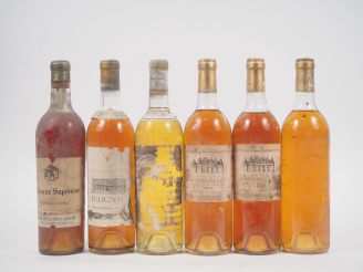 Vente aux enchères 6 BOUTEILLES : 1 BORDEAUX SUPÉRIEUR - NM - LB / 1 JULIGNAC - 1961 - LB
