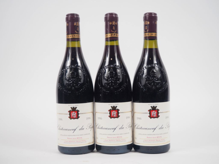 3 BOUTEILLES CHÂTEAUNEUF DU PAPE LÉON REVOL - 1996