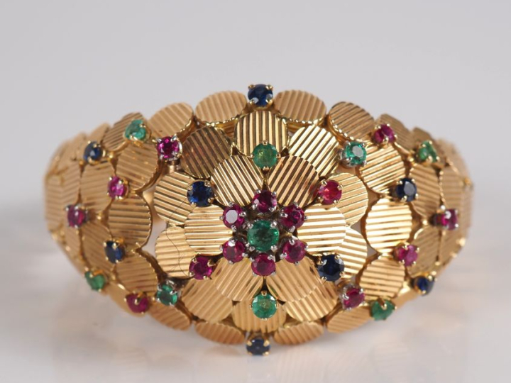 CHANTELOUP, à Paris Montre bracelet de dame à secret en or jaune 750, 