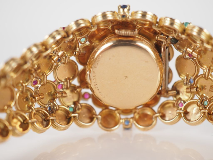 CHANTELOUP, à Paris Montre bracelet de dame à secret en or jaune 750, 