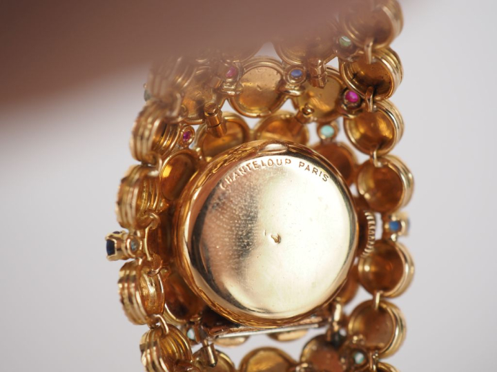 CHANTELOUP, à Paris Montre bracelet de dame à secret en or jaune 750, 