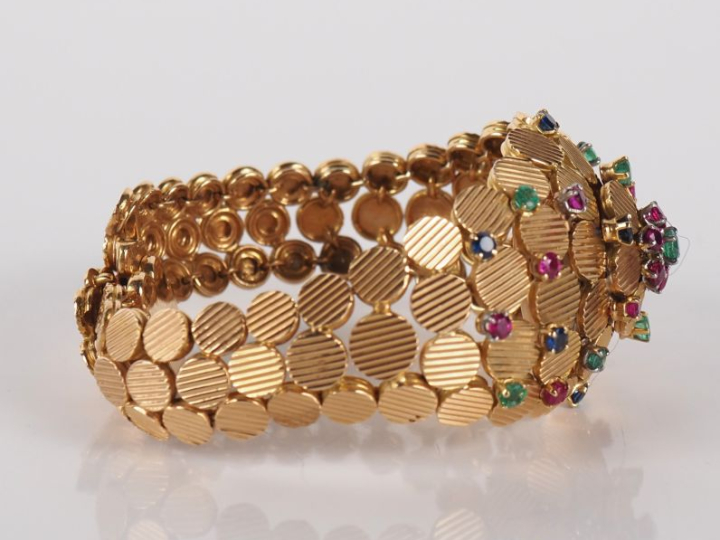 CHANTELOUP, à Paris Montre bracelet de dame à secret en or jaune 750, 