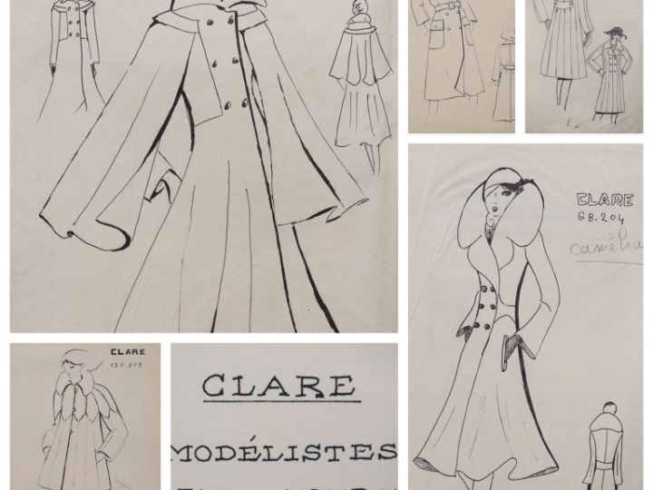 CLARE Ensemble de vingt-cinq patrons de couture.  Dans leur pochette e