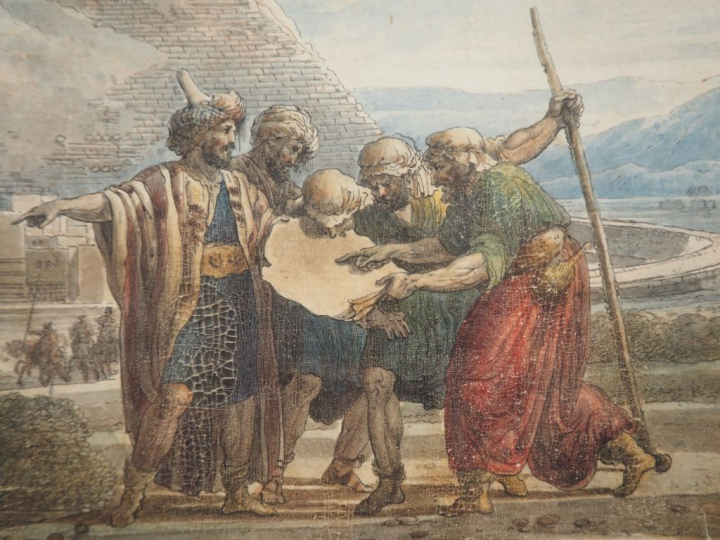 Louis-François CASSAS (1756 – 1827). "Vue de la citadelle de Homs" Cra