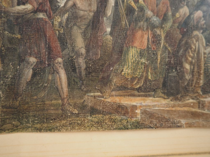 Louis-François CASSAS (1756 – 1827). "Vue de la citadelle de Homs" Cra