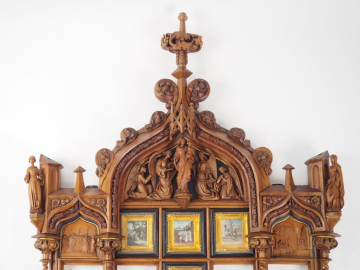 Louis LIOT. "Vie de Saint Bruno". Suite de 9 aquarelles, personnages e