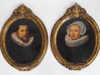 Vente aux enchères Dans le goût de l'école de Harlem XVIIème. "Portrait d'homme, portrait