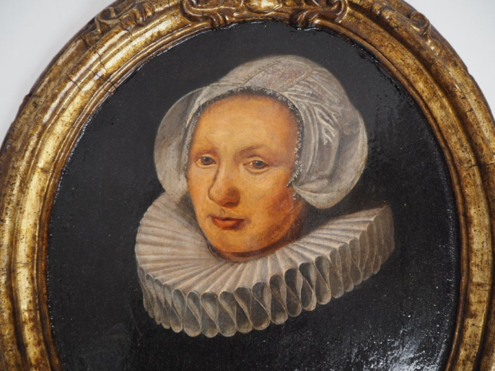 Dans le goût de l'école de Harlem XVIIème. "Portrait d'homme, portrait