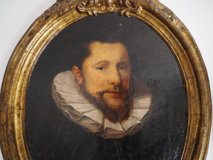 Dans le goût de l'école de Harlem XVIIème. "Portrait d'homme, portrait