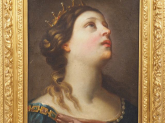 Vente aux enchères Ecole romaine vers 1680. "Sainte Catherine" (?). Huile sur toile. Dim.