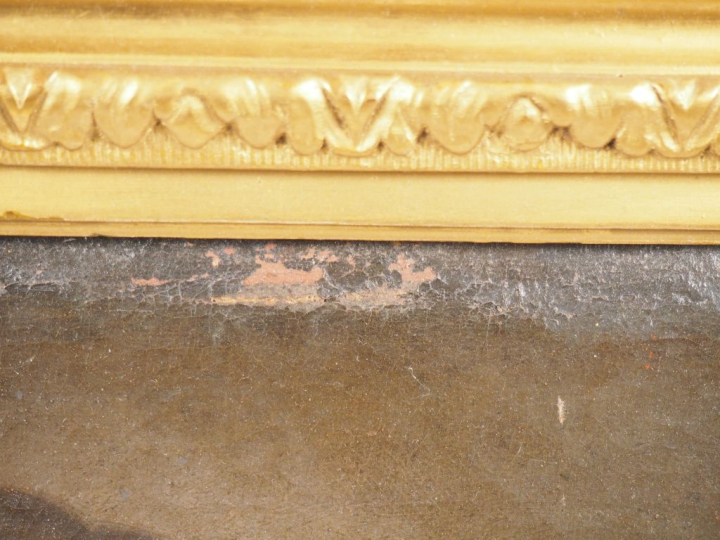 Ecole romaine vers 1680. "Sainte Catherine" (?). Huile sur toile. Dim.