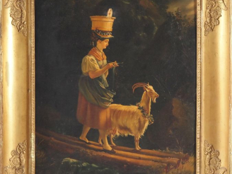 Vente aux enchères Ecole française XIXème d'après Edouard PINGRET, sur des toiles d'Alpho