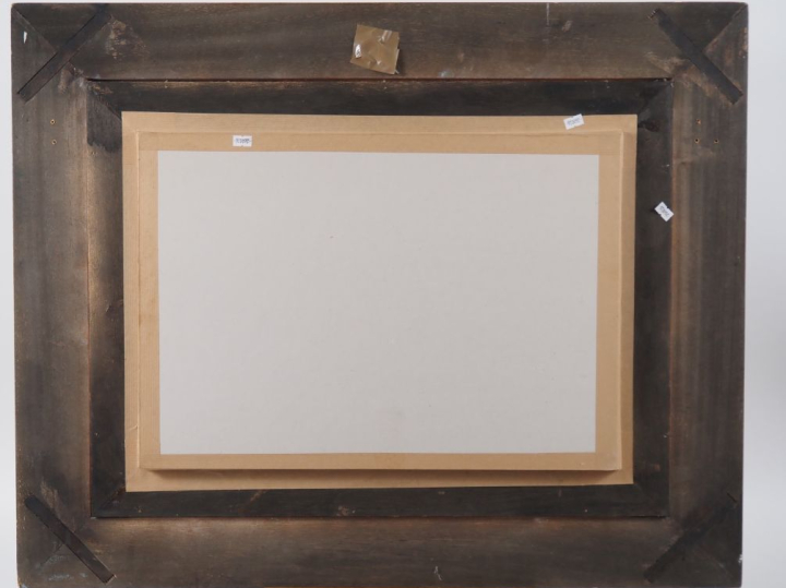 Achille LAUGE.  "Verger en fleurs à Alet les Bains, Aude" Pastel, sign