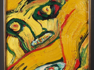 Vente aux enchères Bengt LINDSTRÖM. "Sans titre". Huile sur toile, signée en haut à gauch