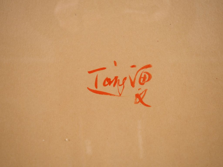 T'ANG HAYWEN.  "Composition en diptyque".  Encre sur papier Signée en 