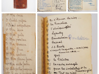 Vente aux enchères [MITTERRAND]. CARNET MANUSCRIT AVEC RÉPONSE AUTOGRAPHE DES DEUX FRÈRES