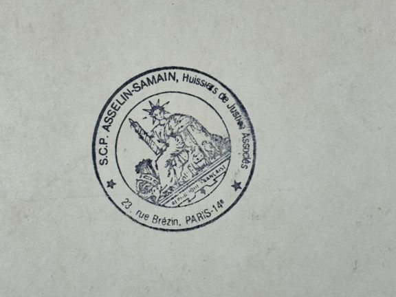 T'ANG HAYWEN.  "Composition en diptyque".  Encre sur papier Porte au d