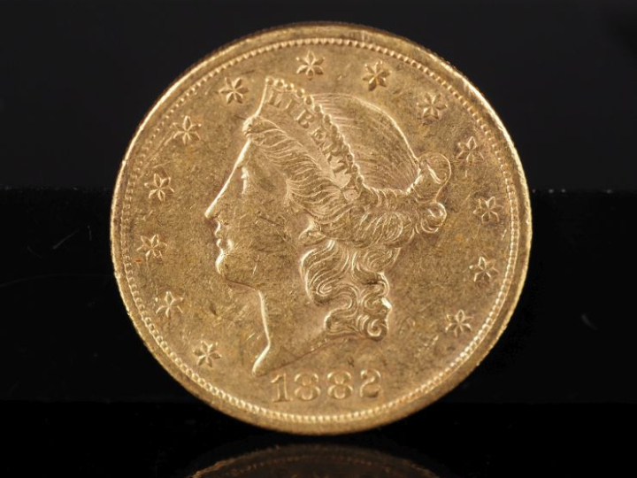 Pièce de 20 Dollars or, 1882-S. FRAIS ACHETEURS 5% TTC.