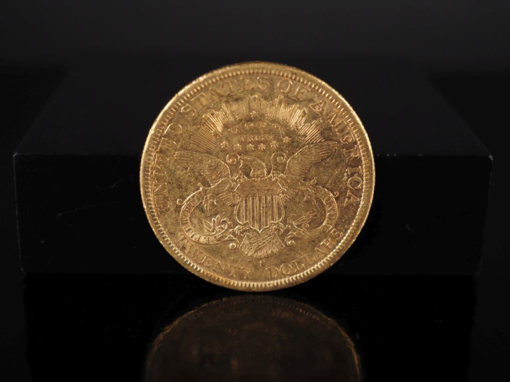 Pièce de 20 Dollars or, 1882-S. FRAIS ACHETEURS 5% TTC.