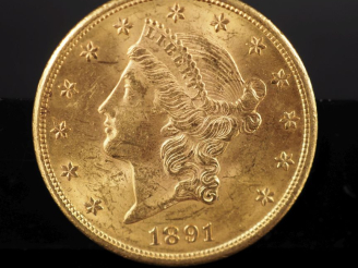 Vente aux enchères Pièce de 20 Dollars or, 1891-S. FRAIS ACHETEURS 5% TTC.