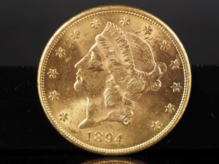 Pièce de 20 Dollars or, 1894-S. FRAIS ACHETEURS 5% TTC.