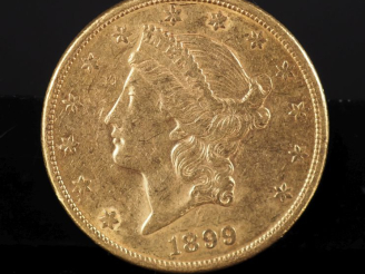 Vente aux enchères Pièce de 20 Dollars or, 1899-S. FRAIS ACHETEURS 5% TTC.