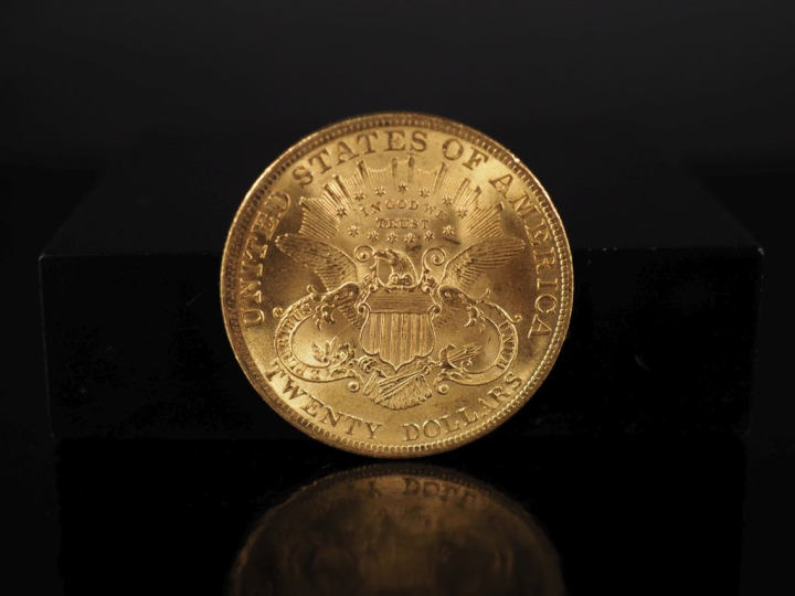 Pièce de 20 Dollars or, 1904. FRAIS ACHETEURS 5% TTC.