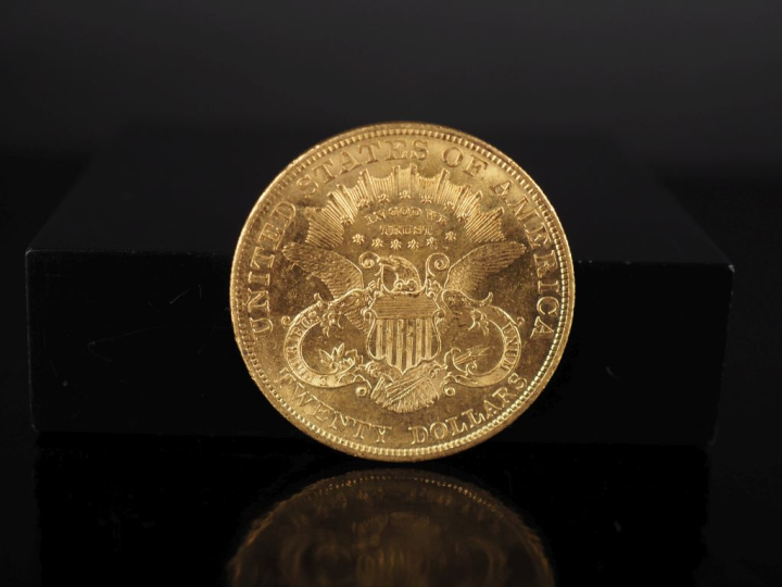 Pièce de 20 Dollars or, 1904. FRAIS ACHETEURS 5% TTC.